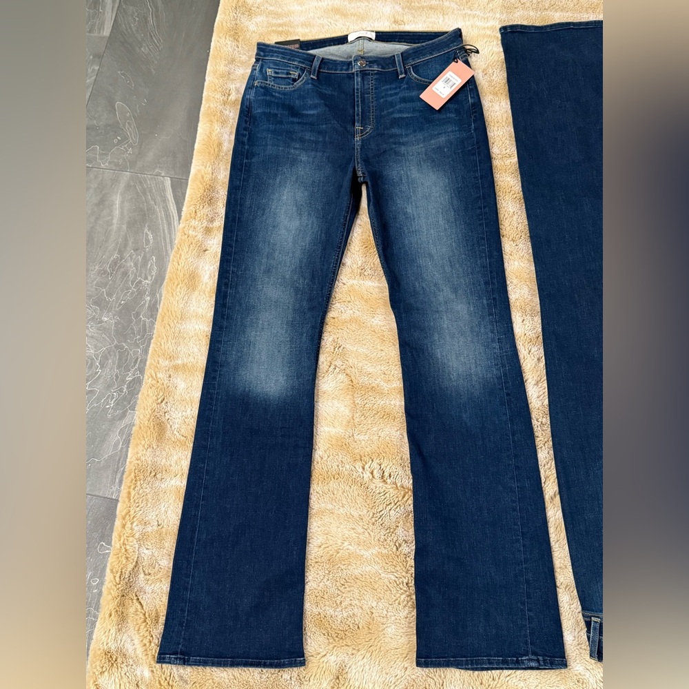NWT Jen 7 for All Mankind ~ Size 8 Slim Bootcut Jeans ~ Seconds ~ Dark Rinse